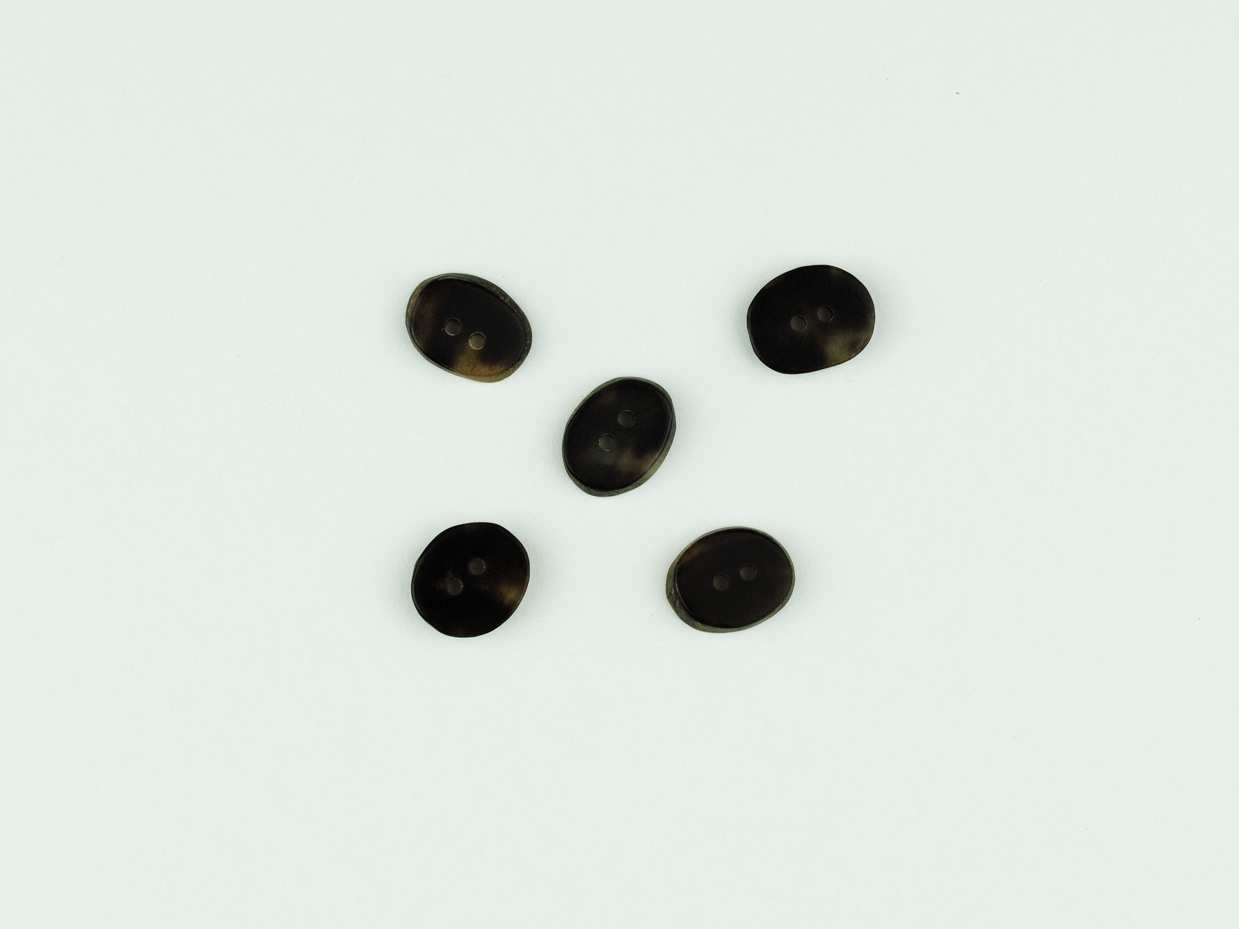 Polished horn buttons